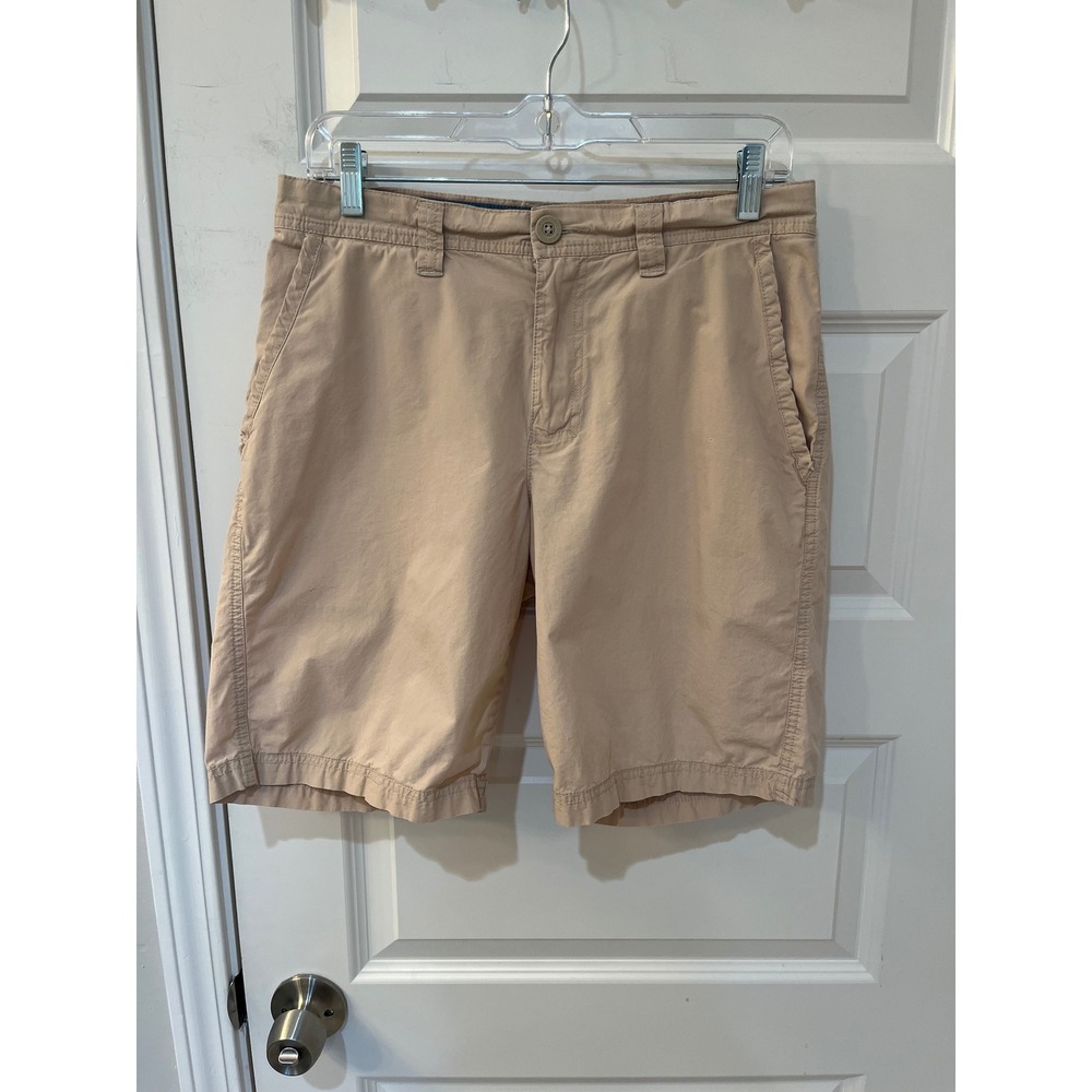 Columbia Sportswear Mens 30W 10L Tan‎ Cotton Chino Shorts Khaki Beige Hiking